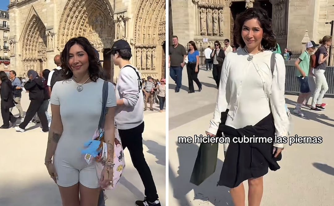 El incidente, que rápidamente se volvió viral, ha desatado un debate en redes sobre las normas de vestimenta en templos religiosos y el trato que se brinda a los visitantes.
Foto: Captura de pantalla en tiktok