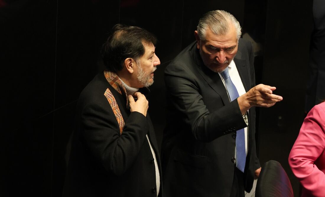 Aspectos de la sesión en el Senado de la República donde se discuten las leyes secundarias de la reforma judicial. Foto: Diego Simón / EL UNIVERSAL