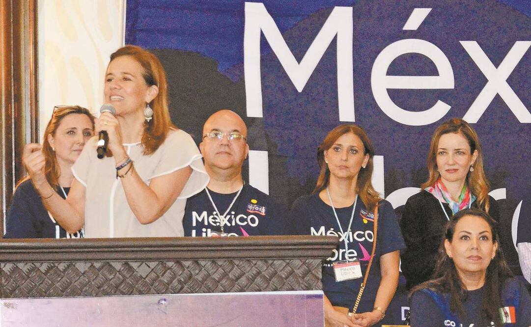 México Libre, liderada por Margarita Zavala, será multada por financiamiento de personas no identificadas. Foto: ARCHIVO EL UNIVERSAL