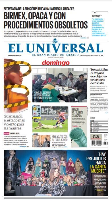 Portada impreso 10 diciembre de 2023