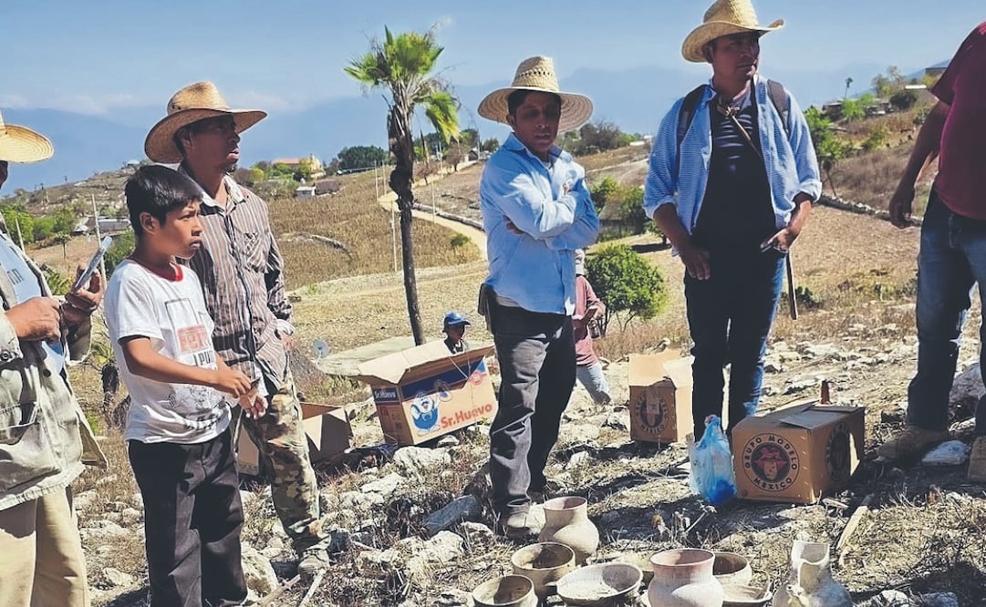 Imagen del hallazgo arqueológico en de San Pedro Jaltepetongo, Oaxaca. Foto: de facebook señor Blue