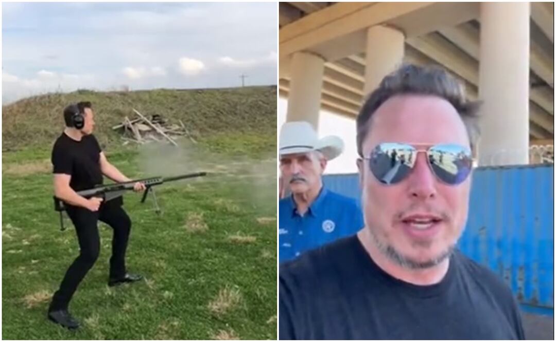 Elon Musk compartió un video en donde aparece disparando un fusil Barret calibre .50. Foto: X @elonmusk