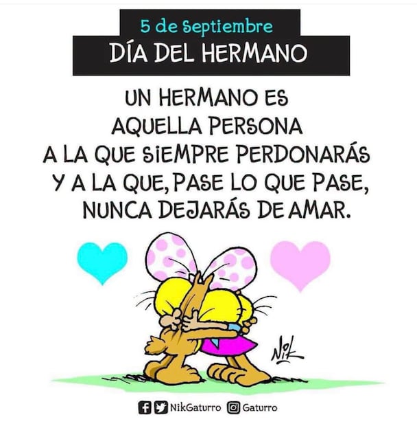 Celebra a tu hermano o hermana ese 5 de septiembre. Foto: Redes Sociales