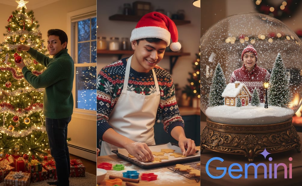 Diviértete personalizando tus fotos con temática navideña. Foto: Especial