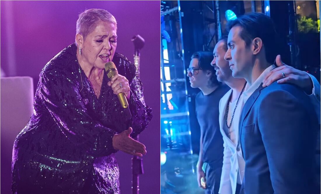 César, Jorge y Ernesto, hijos de Lupita D´Alessio, la acompañaron en el concierto que ofreció en el Zócalo de la Ciudad e México.
Fotos: EL UNIVERSAL / Gabriel Pano e Instagram