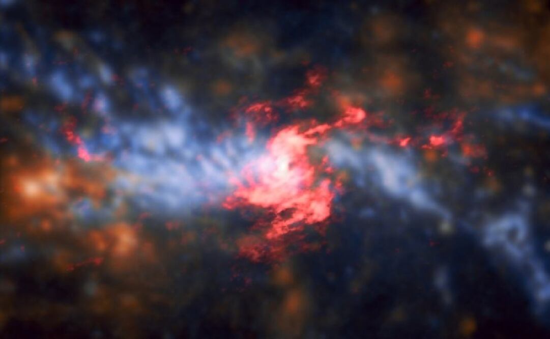 La galaxia NGC 5643 está ubicada a 55 millones de años luz de la Tierra. Foto: almaobservatory.org