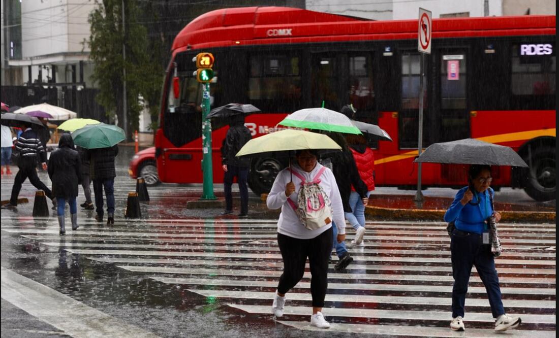 Fuertes lluvias se registraron en la Ciudad de México, el lunes 16 de junio de 2025. Foto: Valente Rosas/EL UNIVERSAL