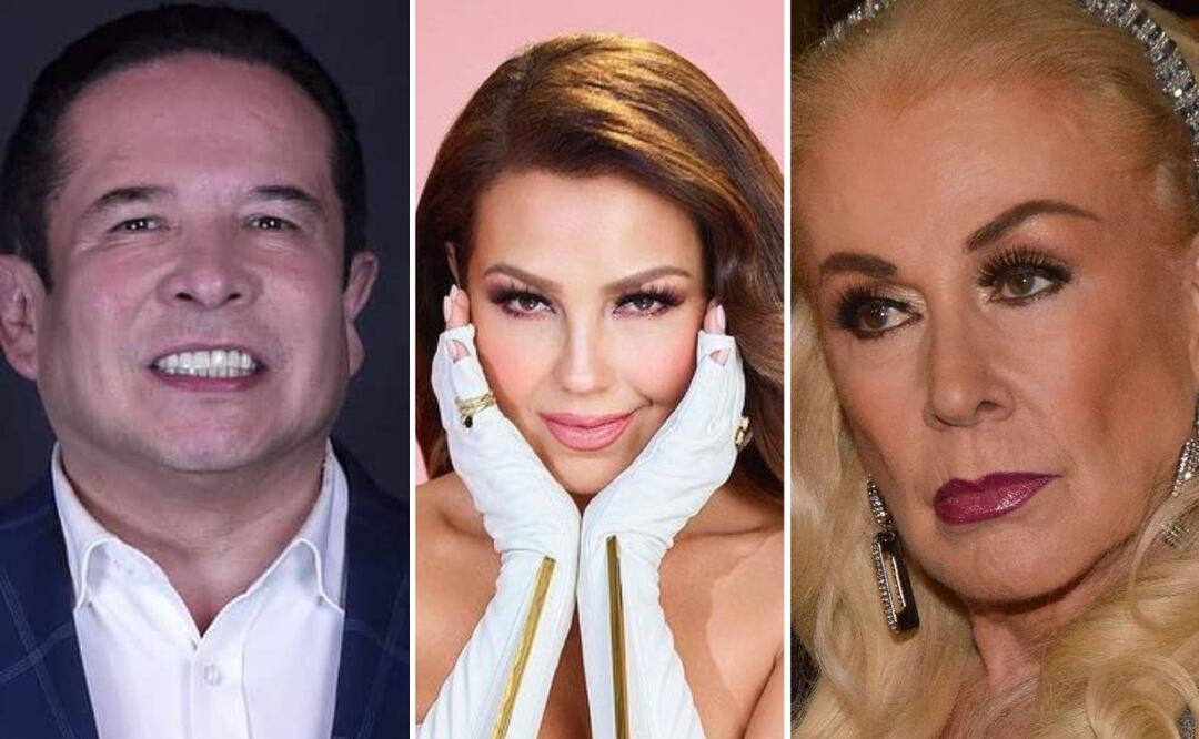 Gustavo Adolfo Infante, Thalia y Laura Zapata. Foto: Especial