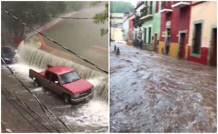 Desborda presa e inunda calles de Guanajuato