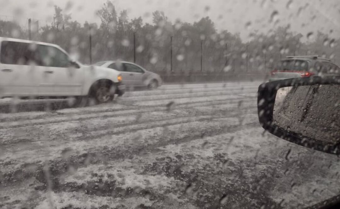 Lluvia y granizo en la alcaldía GAM. Foto: Twitter @ArturoG_11