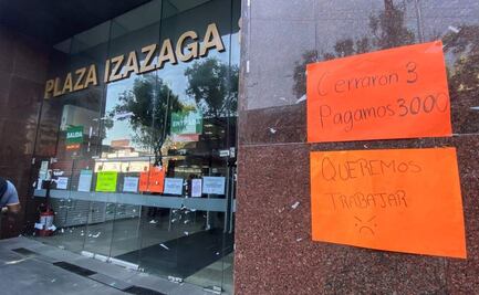 Sigue cerrada la plaza comercial Izazaga 89; el edificio continúa sin operar por orden de los propietarios