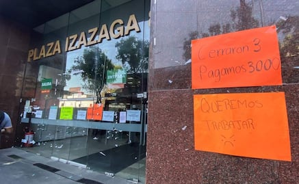 Sigue cerrada la plaza comercial Izazaga 89; el edificio continúa sin operar por orden de los propietarios