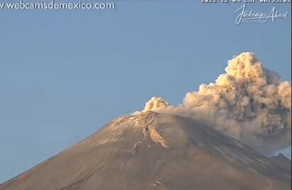 VIDEO: Volcán Popocatépetl registra explosión; alertan por caída de ceniza en 4 alcaldías de la CDMX