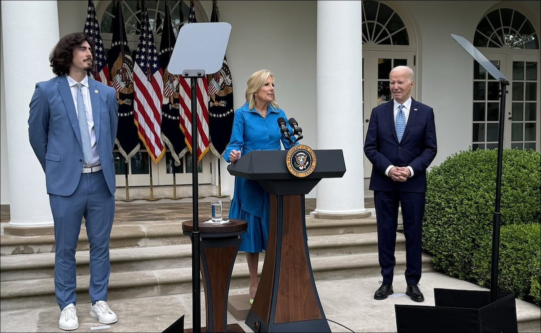 Jaime Jáquez Jr. fue invitado por el presidente Joe Biden a los festejos del 5 de mayo / Foto: Miami Heat