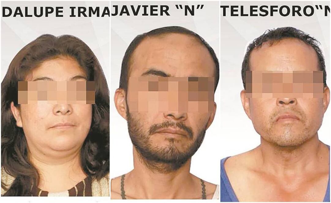 Guadalupe “N”, Javier “N”, y Telésforo “N” secuestraron y atacaron a dos hermanos guatemaltecos que viajaban hacia EU con sus hijos. Foto/ESPECIAL