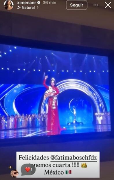 Ximena Navarrete, Miss Universo 2010, se dijo orgullosa de Bosch. Foto: Instagram.
