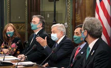 Con tequila y tacos de mole, AMLO y delegación mexicana celebraron en Washington cumbre trilateral