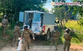 Secretaría de Marina aseguran más de 800 kilos de cocaína en Chiapas / Foto: @OHarfuch
