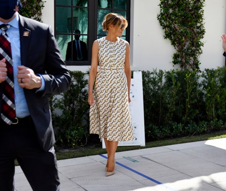 El lujoso look de 300 mil pesos con el que votó Melania Trump