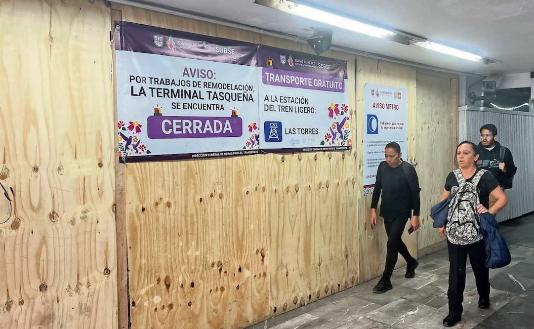 En la terminal de la estación Tasqueña hay zonas tapiadas, y modificaciones que se planean ejecutar en espacios donde se coloca la publicidad en andenes. Foto: Osmar Alvarado / EL UNIVERSAL