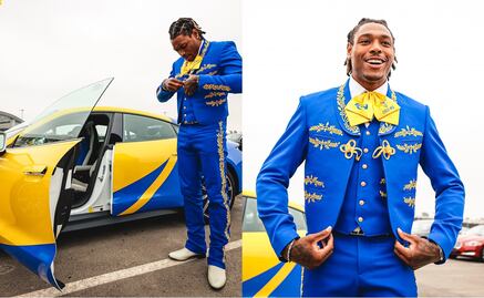 Jalen Ramsey llega al partido de los Rams vestido de mariachi