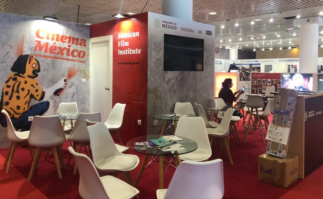Stand IMCINE en Cannes. Foto: Alejandra Musi