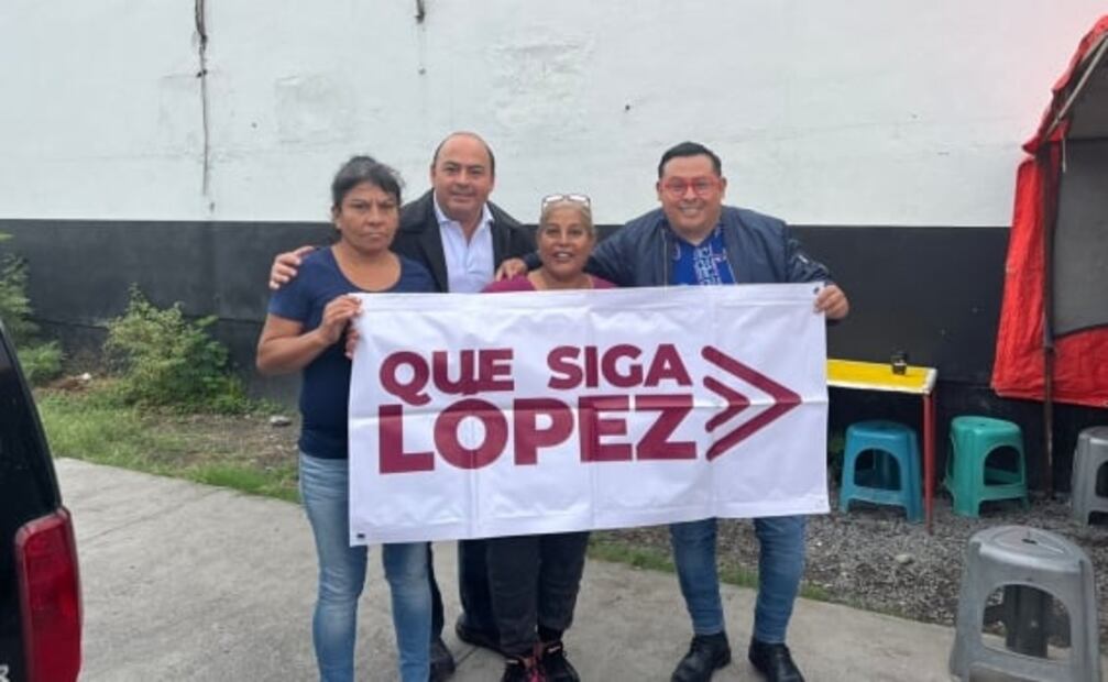 "Que siga López, estamos Agusto": Promueven con mantas a Adán Augusto López para 2024 en Nuevo León