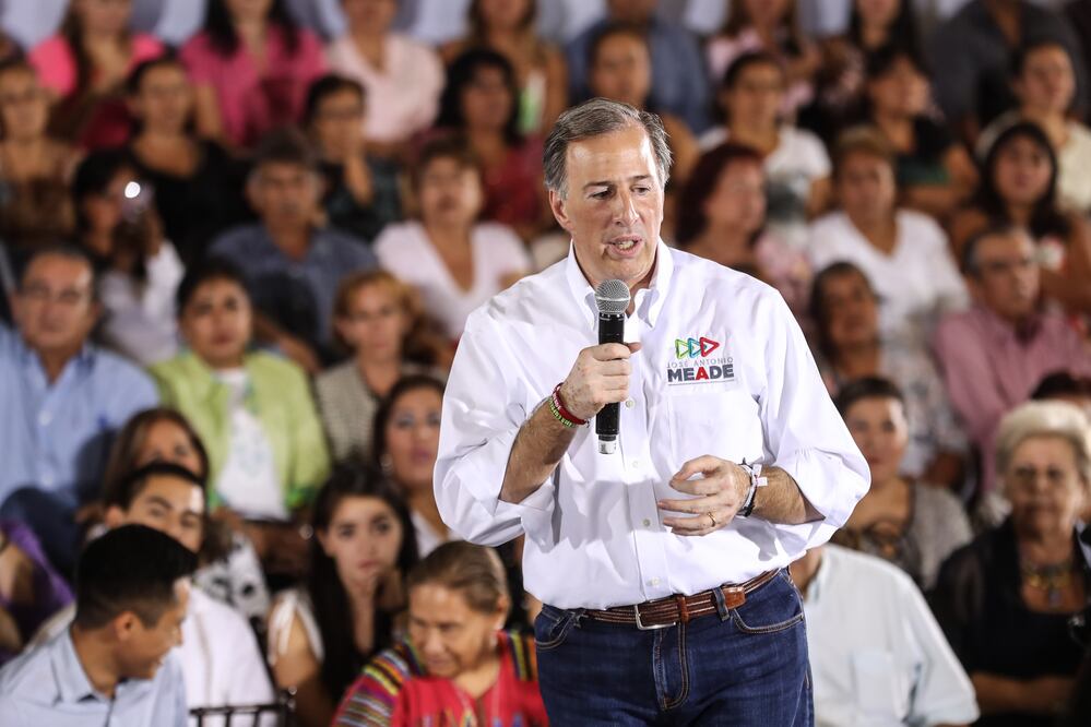 El candidato de la coalición Todos por México, José Antonio Meade, durante un evento ayer en Cuernavaca, Morelos. Foto: Germán Espinoza