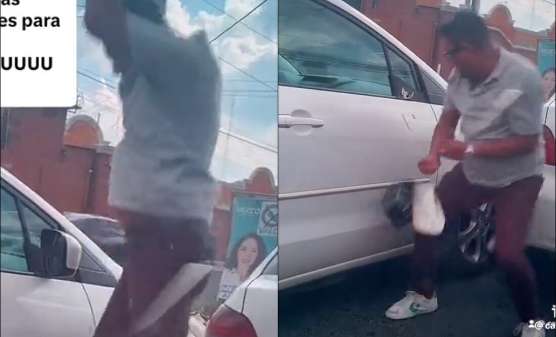 Sujeto rompió retrovisor al estilo CR7 - Foto: Especial