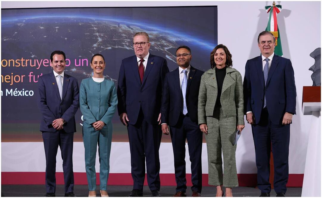 Claudia Sheinbaum, presidenta de México, durante su conferencia del 14 de enero del 2025. Foto: Diego Simón / EL UNIVERSAL