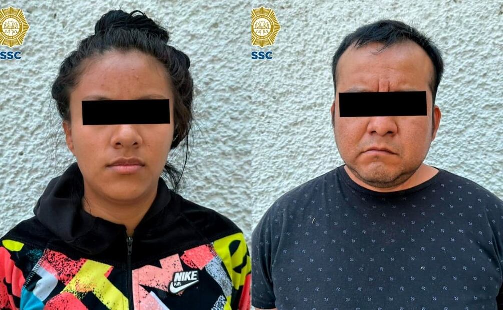 Un hombre de 33 años de edad y una mujer de 19 años, fueron detenidos y puestos a disposición del agente del Ministerio Público. Foto: Especial