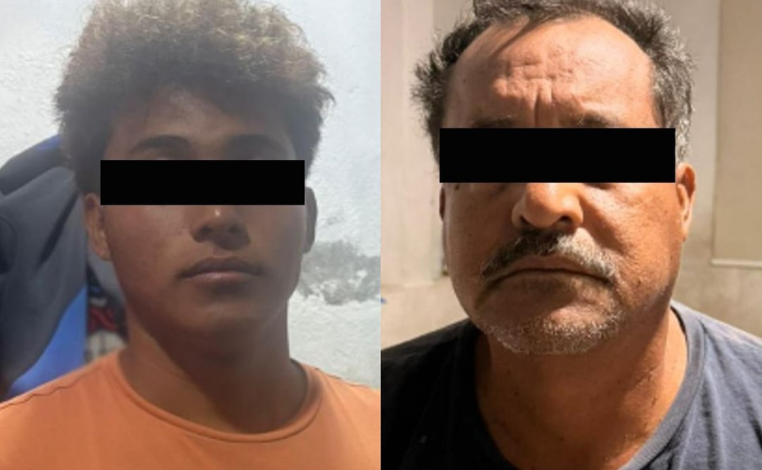 Tras una orden de cateo fueron arrestados “El Profe” de 59 años y Leonardo “N” de 20 años en Acapulco, Guerrero, este miércoles 14 de enero de 2026. Foto: Especial