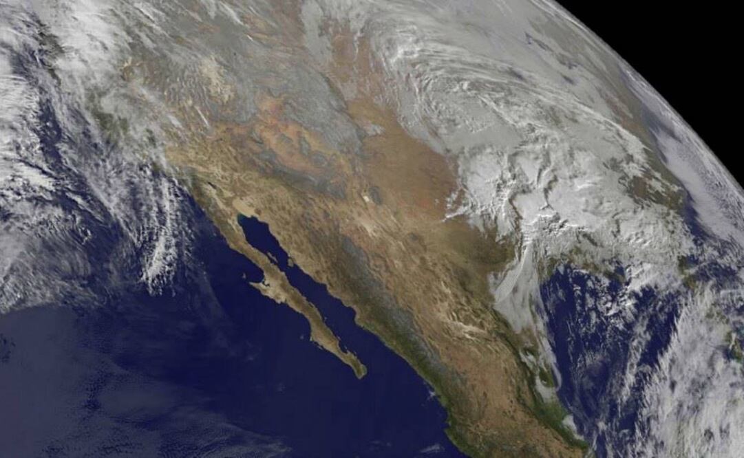 Imagen de satélite facilitada por la NASA que muestra la tormenta de nieve sobre Estados Unidos. Foto: EFE