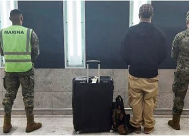 En AICM aseguran equipaje con más de seis kilos de metanfetamina rumbo a Barcelona