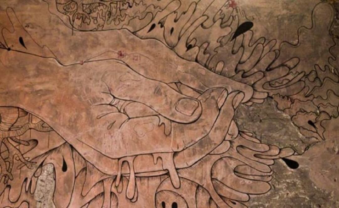 An interpretation of “Las manos de la naturaleza ofreciendo agua” (The hands of nature offering water) is exhibited at Mechelen. (Photo: Taken from mestizoartsplatform.be)