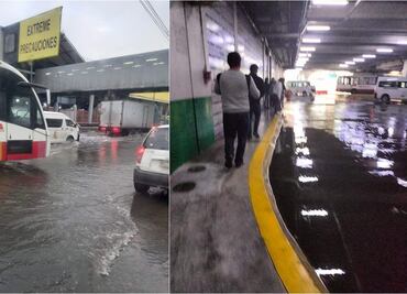 Inundaciones en Ecatepec provocan suspensión parcial del transporte público y caos vial