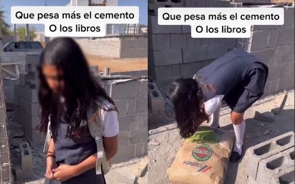 Quería dejar la escuela y hacer tiktoks, su papá la puso a trabajar como albañil