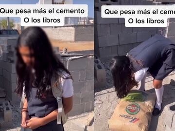Quería dejar la escuela y hacer tiktoks, su papá la puso a trabajar como albañil