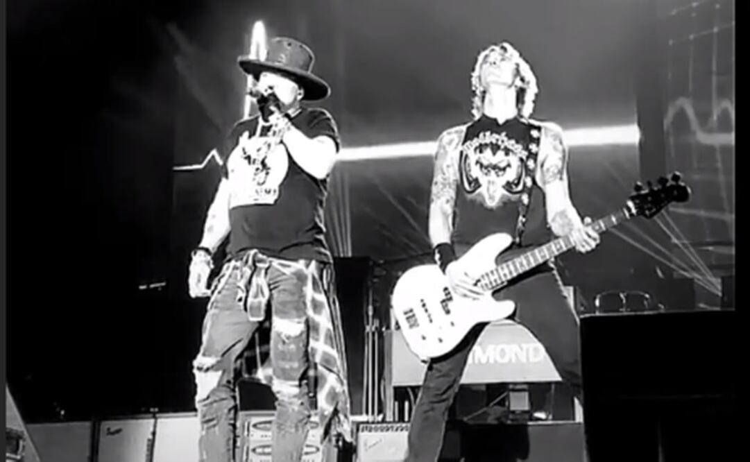 Guns N' Roses durante su show en el Estadio Jalisco. Foto: Instagram Guns N' Roses