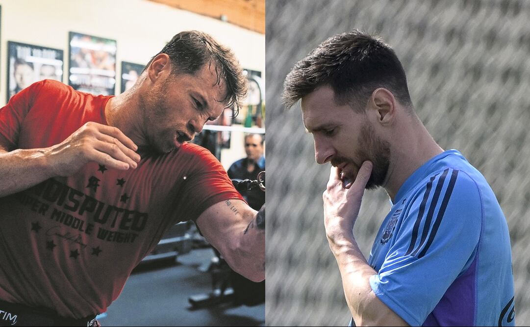 Canelo Álvarez y Lionel Messi - FOTO: Especial