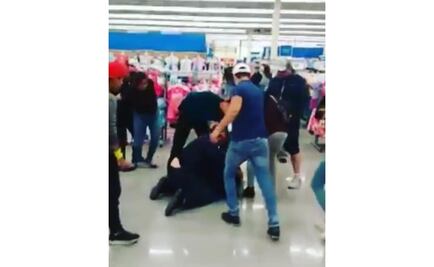 Video. Agreden a guardias de seguridad en Walmart de Tláhuac