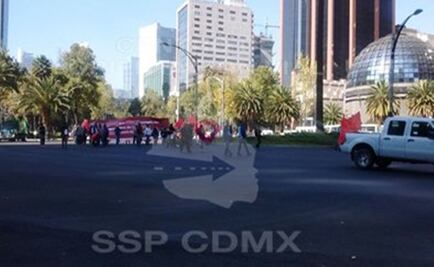 Antorchistas marchan del Ángel a Segob