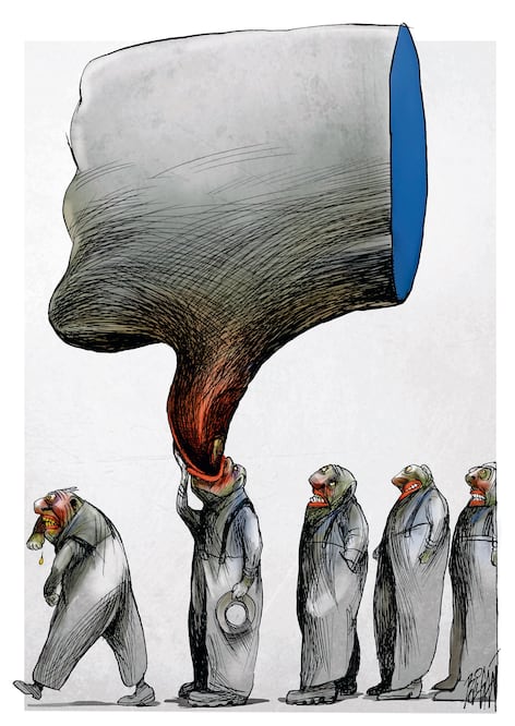 Los Negativos. Cartón: Boligán