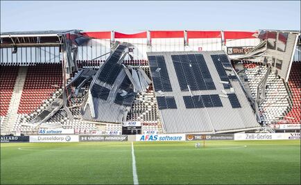 El viento derrumba parte del estadio del AZ Alkmaar