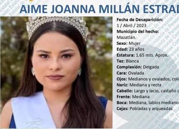 Desaparece en Mazatlán Aime Joanna Millán, Reina de la Ciruela