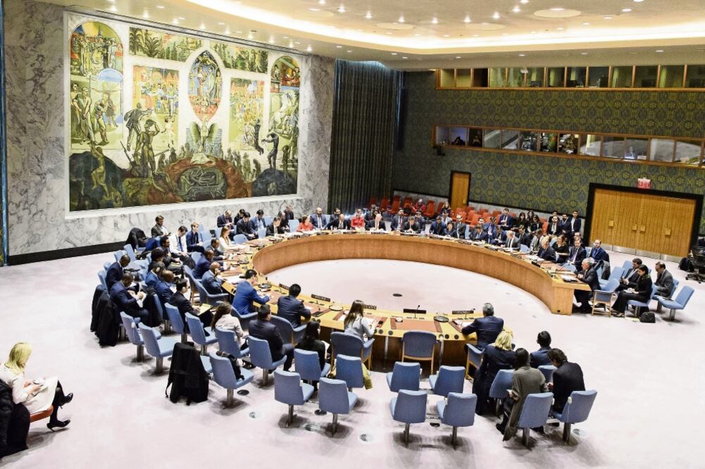 El pleno del Consejo de Seguridad de la ONU se reunió ayer para analizar el papel del organismo en el proceso de paz abierto con la guerrilla colombiana ELN (EFE)