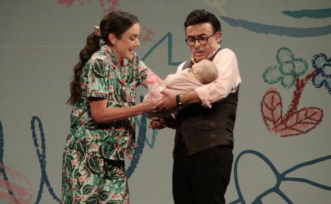 Adal Ramones  y Ana Belena en  “Otra vez papá”. Fotos: Clasos