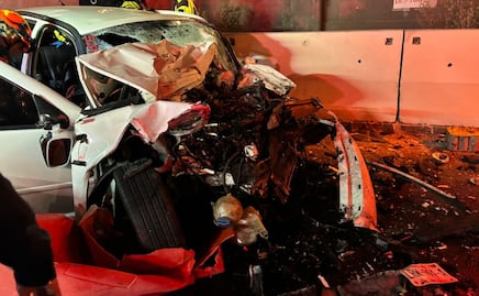 Choque en Calzada Ignacio Zaragoza deja 3 muertos y 2 heridos; auto compacto se impactó contra un camión de volteo