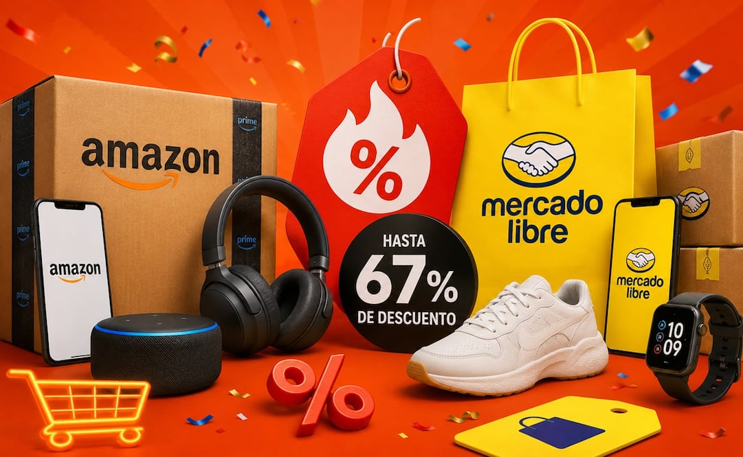 Amazon México y Mercado Libre muestras sus mejores ofertas en este Hot Sale 2026. Foto: IA