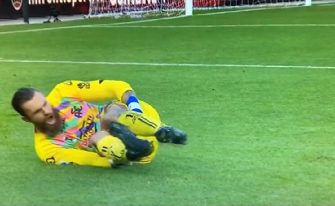 Dragowski en el momento de su lesión / Foto: Especiales